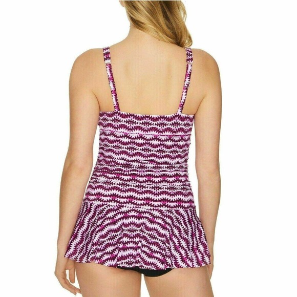 MSRP $114 Swim Solutions. Spring Play Tummy Control Swimdress Purple Size‎ 16 - Picture 2 of 2